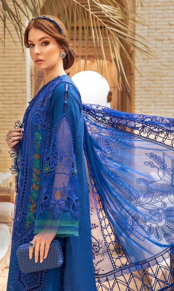 MARIA.B - 3PC Embroidered Lawn Suit - GKA7586