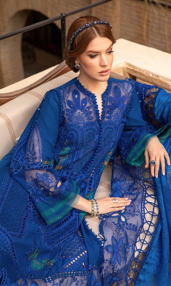 MARIA.B - 3PC Embroidered Lawn Suit - GKA7586