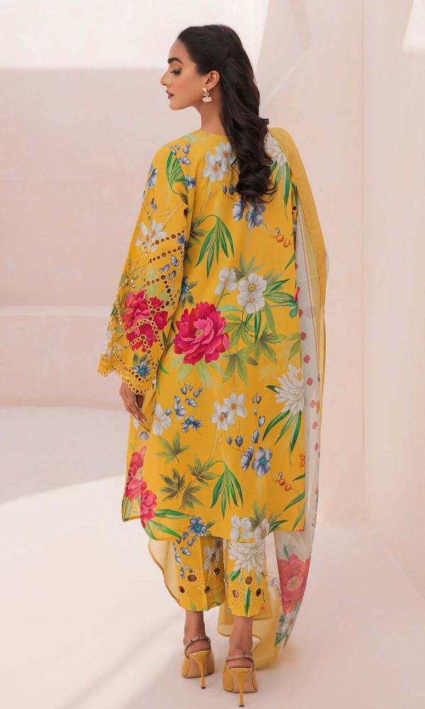 Baroque 3PC - Digital Printed Lawn Suit - GKA2414