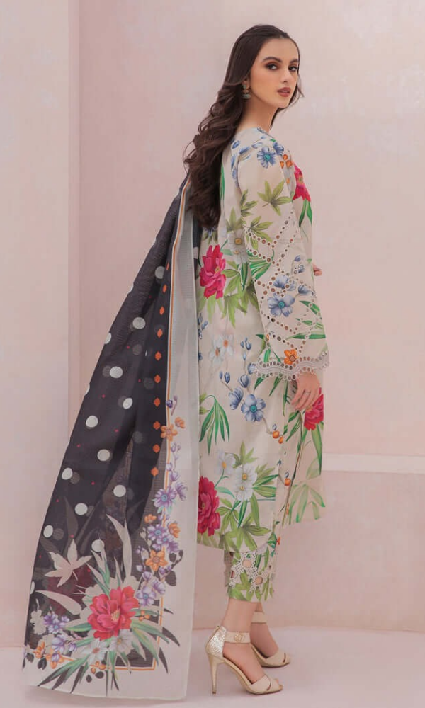 Baroque 3PC - Digital Printed Lawn Suit - GKA2414