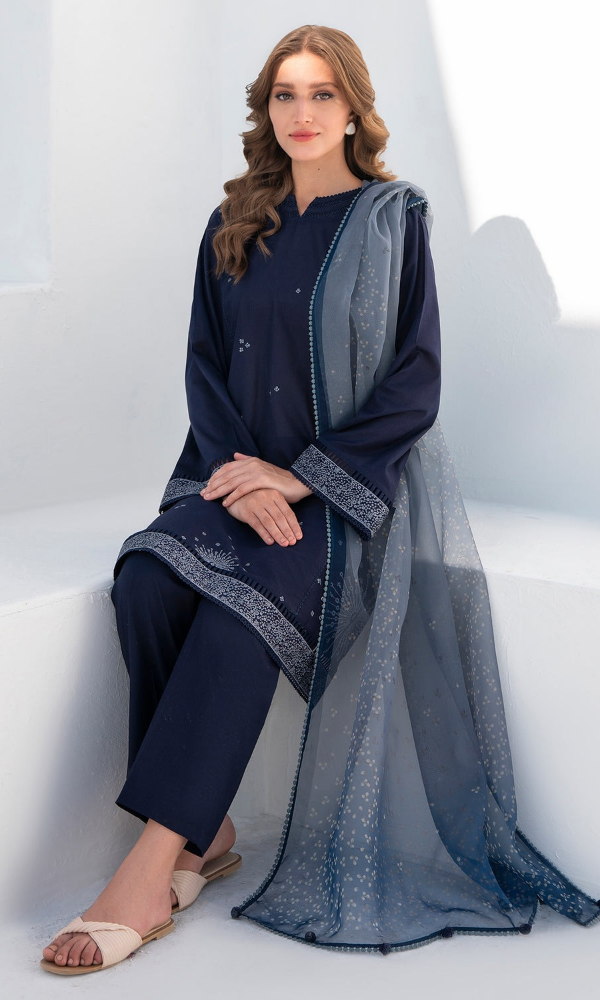 Jazmin - 3PC Embroidered Lawn Suit - GKA7224