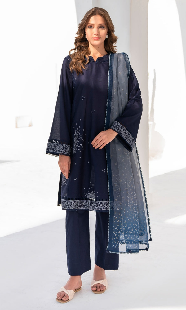 Jazmin - 3PC Embroidered Lawn Suit - GKA7224