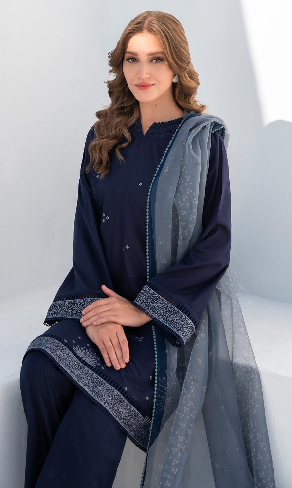 Jazmin - 3PC Embroidered Lawn Suit - GKA7224