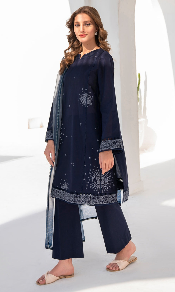 Jazmin - 3PC Embroidered Lawn Suit - GKA7224