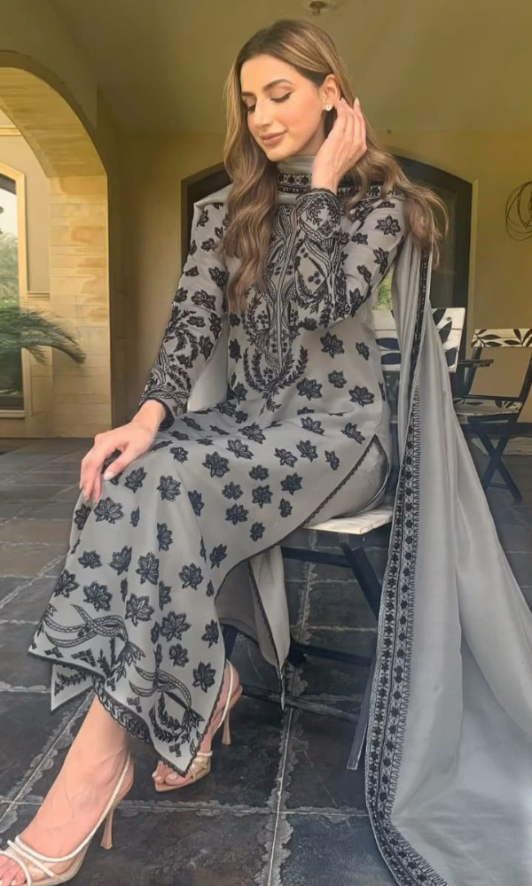NISA - 3PC Lawn Embroidered Suit - GKA100