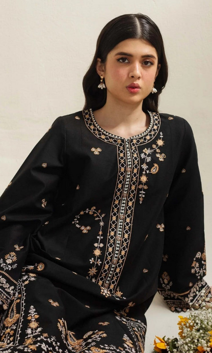 ZARA SHAH JAHAN - 3PC Embroidered Lawn Suit - GKA1099