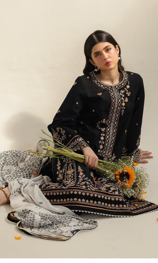 ZARA SHAH JAHAN - 3PC Embroidered Lawn Suit - GKA1099