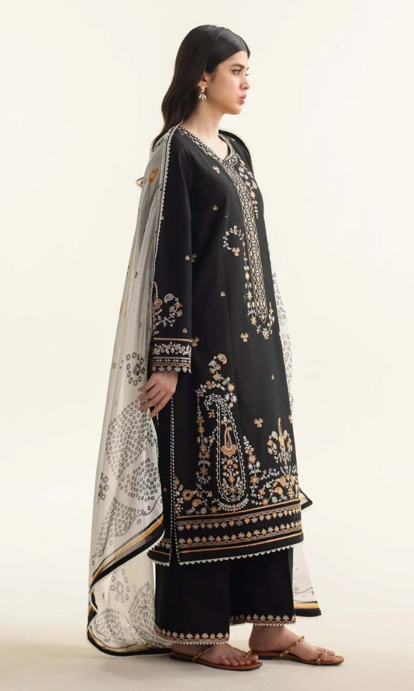 ZARA SHAH JAHAN - 3PC Embroidered Lawn Suit - GKA1099