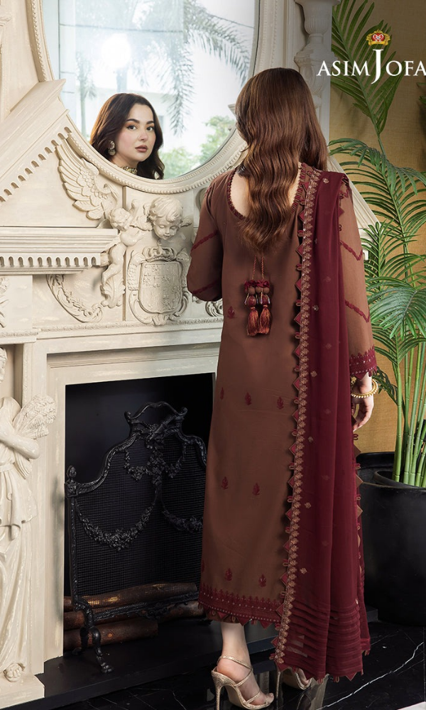 Asim Jofa - 3PC (Unstitched) Embroidered Lawn Suit - AJA 5601