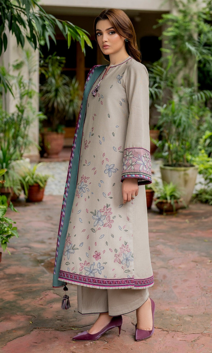 Jazmin - 3PC (Unstitched) Embroidered Lawn Suit - GKA1507