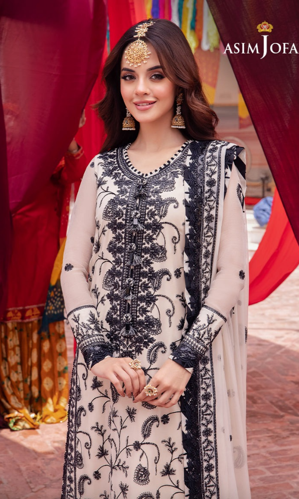 Asim Jofa - 3PC Embroidered Lawn Suit - AJ21