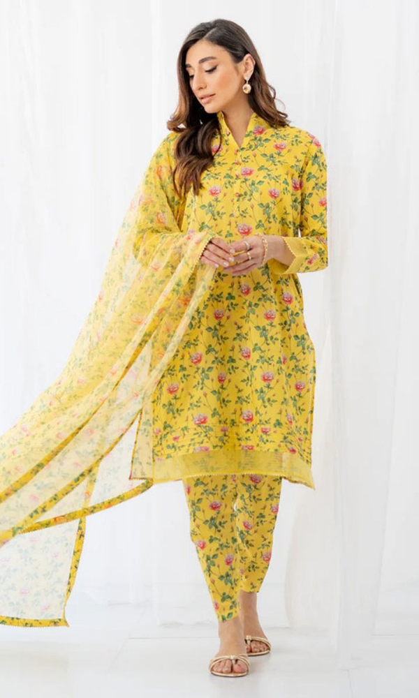 Ego - 3PC Printed Lawn Suit - EG33