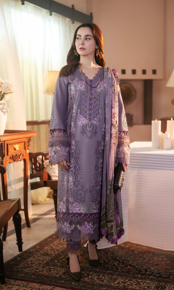 Maria.b - 3PC Embroidered Chickenkari Lawn Suit - GKA1321