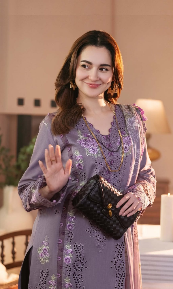 Maria.b - 3PC Embroidered Chickenkari Lawn Suit - GKA1321