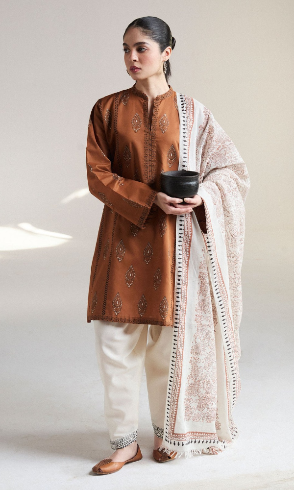 ZARA SHAH JAHAN - 3PC Embroidered Lawn Suit - ZSJ52