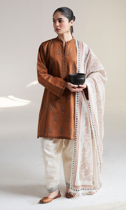 ZARA SHAH JAHAN - 3PC Embroidered Lawn Suit - ZSJ52