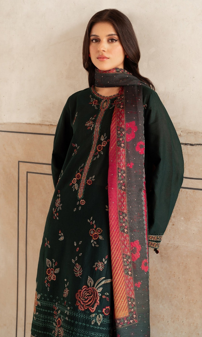 Jazmin - 3PC (Unstitched) Embroidered Lawn Suit - JZ5656