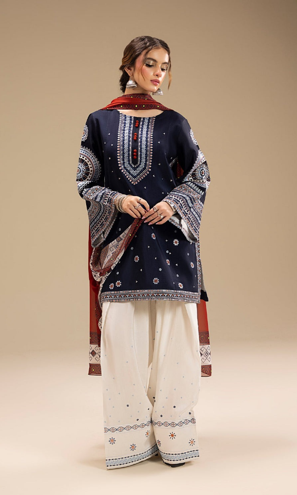Saffora - 3PC (Unstitched) Heavy Embroidered Lawn Suit - SF7575