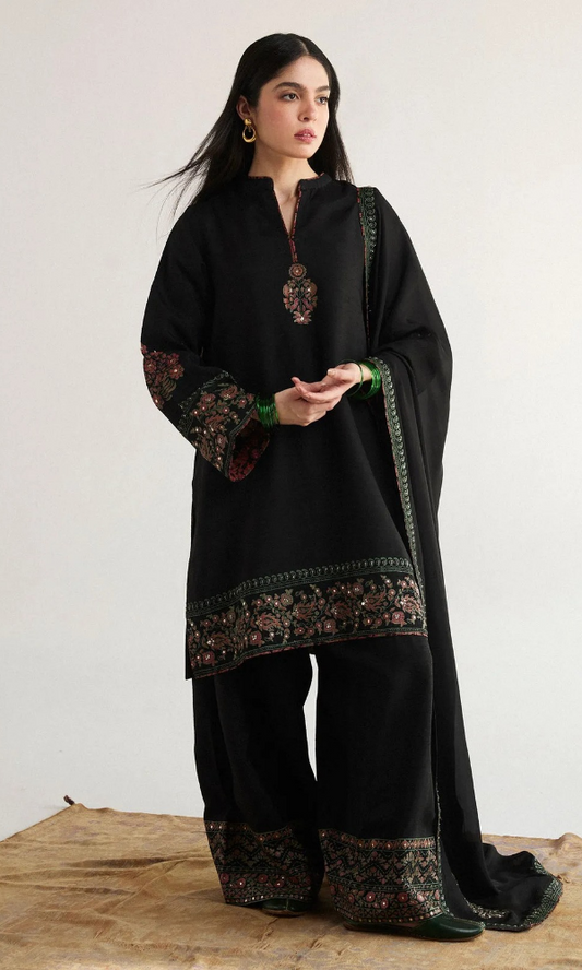 Zara Shahjahan -3PC (Unstitched) Embroidered Lawn Suit - ZS9090