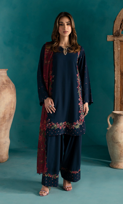 Batik - 3PC (Unstitched) Heavy Embroidered Lawn Suit - BT303