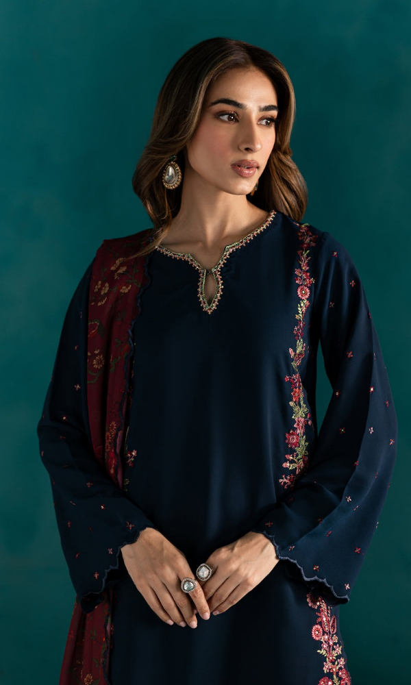 Batik - 3PC (Unstitched) Heavy Embroidered Lawn Suit - BT303