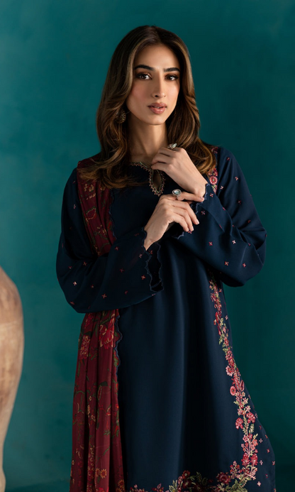 Batik - 3PC (Unstitched) Heavy Embroidered Lawn Suit - BT303