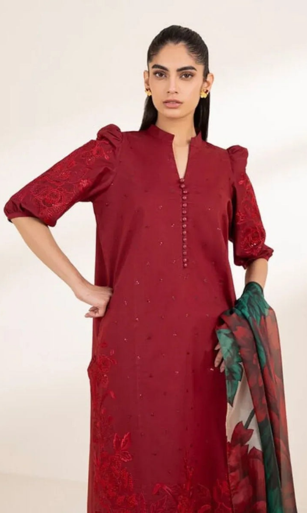 Sapphire - 3PC (Unstitched) Embroidered Lawn Suit - SP001
