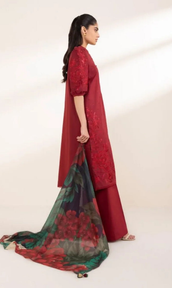 Sapphire - 3PC (Unstitched) Embroidered Lawn Suit - SP001