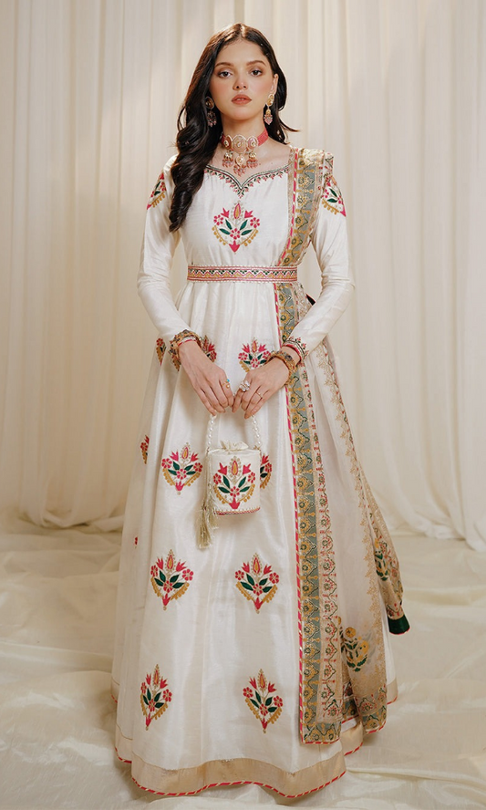 Peraan - 3PC (Unstitched) Embroidered Premium  Frock - PR55
