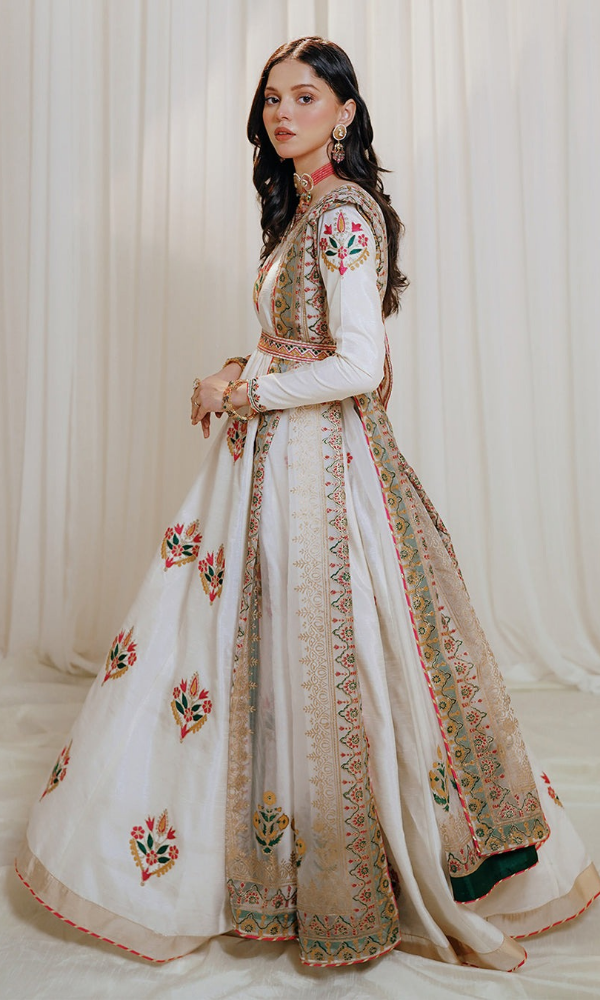 Peraan - 3PC (Unstitched) Embroidered Premium  Frock - PR55