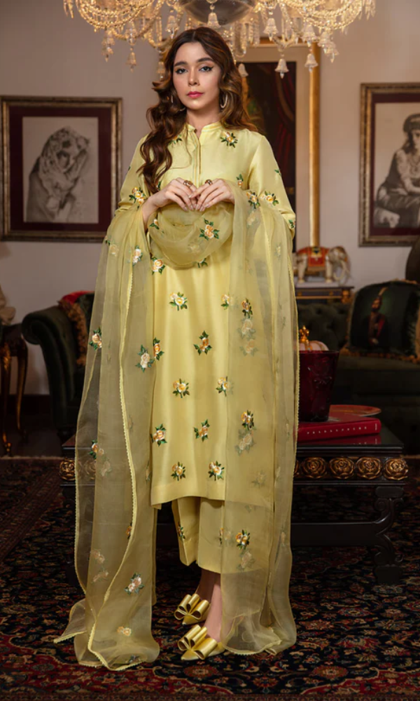 Bareeze - 3PC (Unstitched) Embroidered Shamoz Silk Suit - BR04