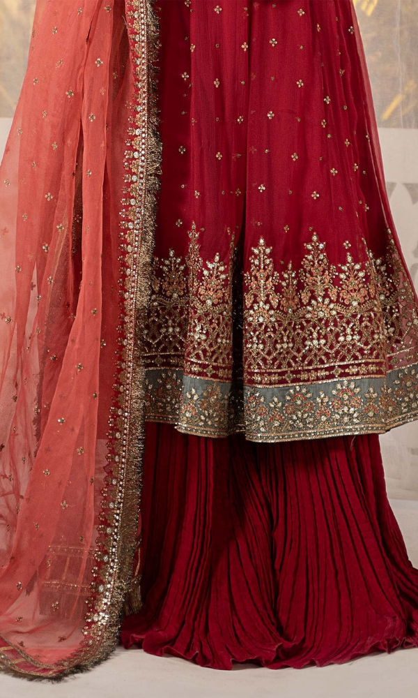 Maria.B - 3PC (Unstitched) Embroidered Organza Suit -