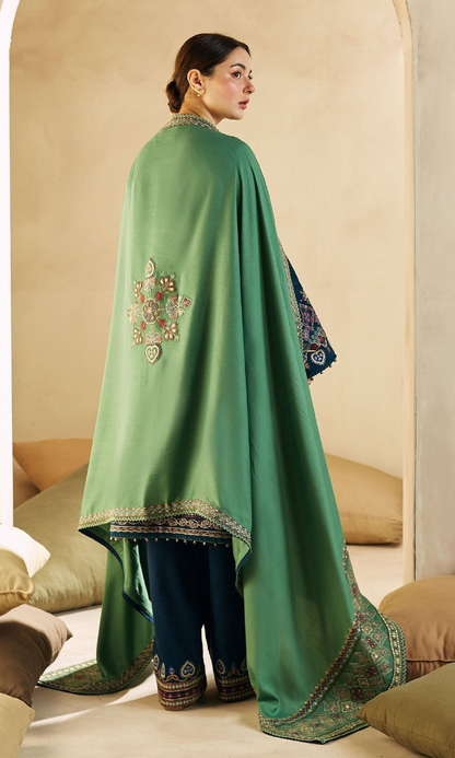 Zara Shahjahan - 3PC (Unstitched) Embroidered Lawn Suit - GKA 55416