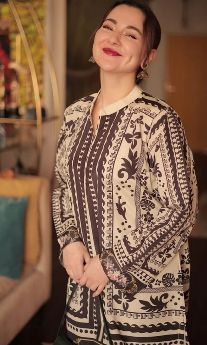 Sapphire - 2PC (Unstitched) Printed Shamoz Silk Suit - SP001