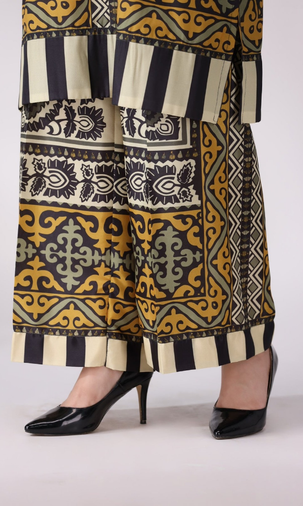 Mohagni - 2PC (Unstitched) Printed Shamoz Silk Suit - MG025