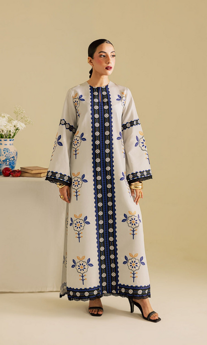 Vanya - 2PC (Unstitched) Printed Shamoz Silk Suit - VN075
