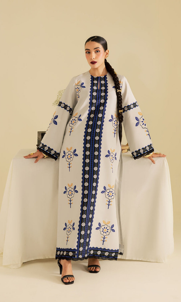 Vanya - 2PC (Unstitched) Printed Shamoz Silk Suit - VN075