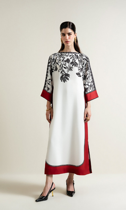 Lulusar - 3PC (Unstitched) Printed Shamoz Silk Suit - LS035