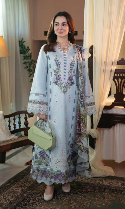 Jade - 3PC (Unstitched) Embroidered Chickenkari Lawn Suit - GKA
