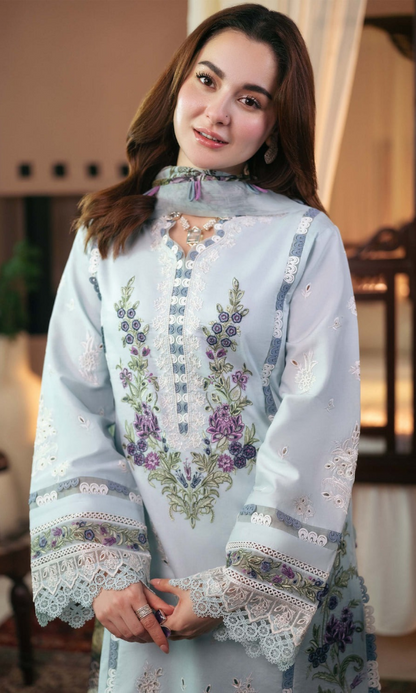 Jade - 3PC (Unstitched) Embroidered Chickenkari Lawn Suit - GKA