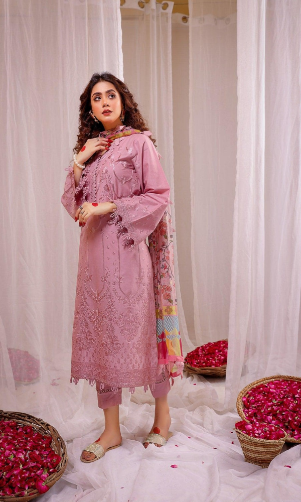 Limelight - 3PC (Unstitched) Embroidered  Lawn Suit - LM2444