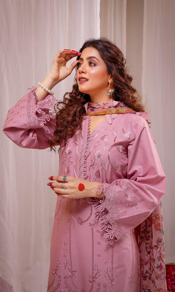 Limelight - 3PC (Unstitched) Embroidered  Lawn Suit - LM2444
