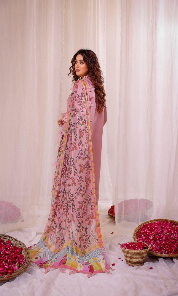 Limelight - 3PC (Unstitched) Embroidered  Lawn Suit - LM2444