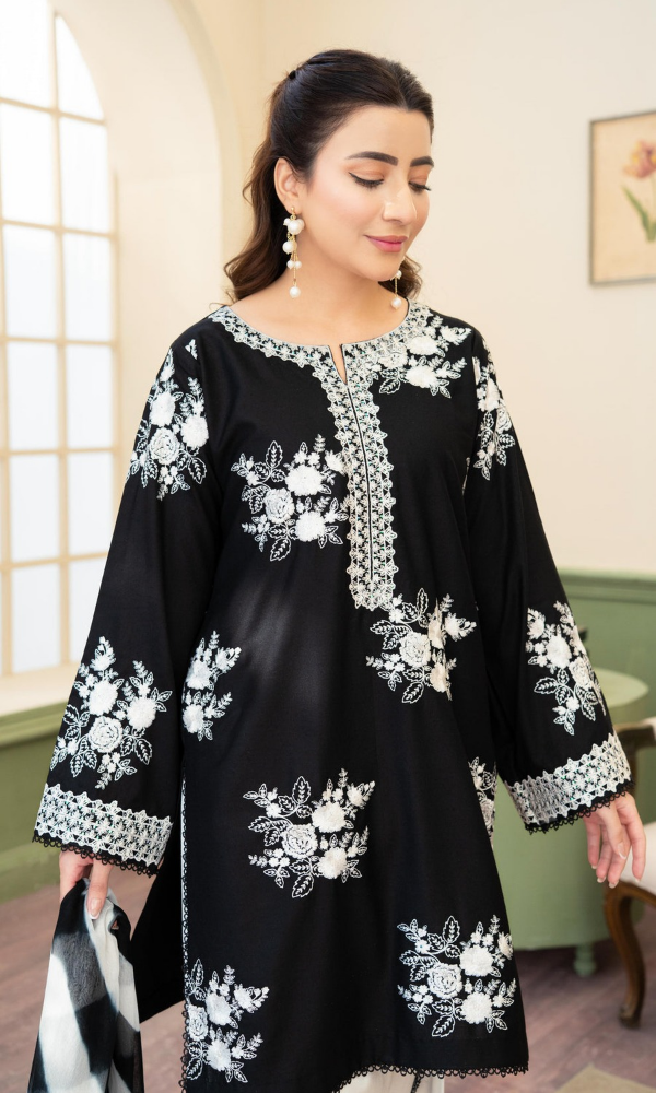 Zara Shahjahan - 3PC (Unstitched) Embroidered Lawn Suit -