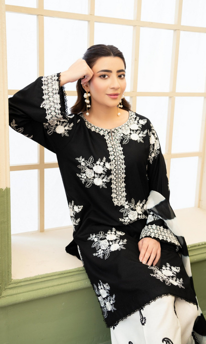 Zara Shahjahan - 3PC (Unstitched) Embroidered Lawn Suit -