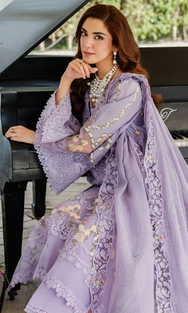 Elaf - 3PC (Unstitched) Embroidered Chikankari Lawn Suit - GKA71