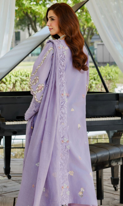 Elaf - 3PC (Unstitched) Embroidered Chikankari Lawn Suit - GKA71