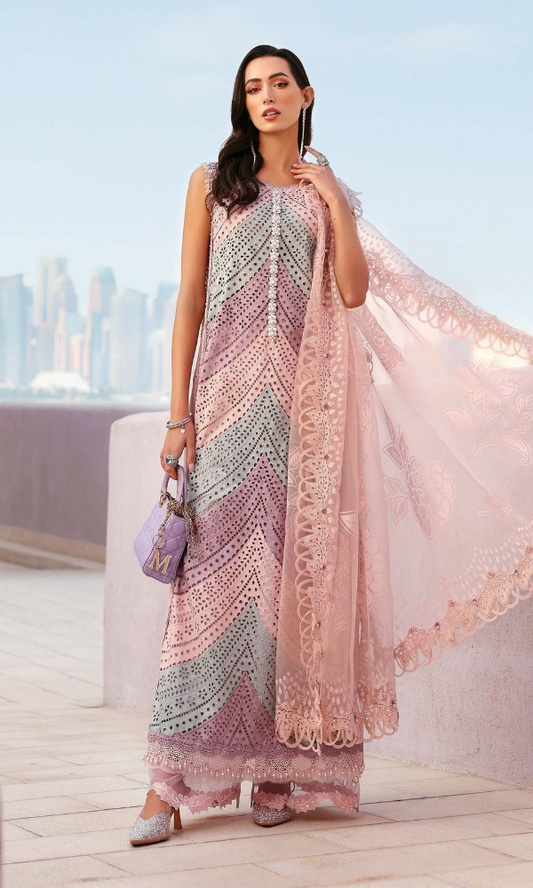 Maria.b - 3PC (Unstitched) Embroidered Chickenkari Lawn Suit - MB01