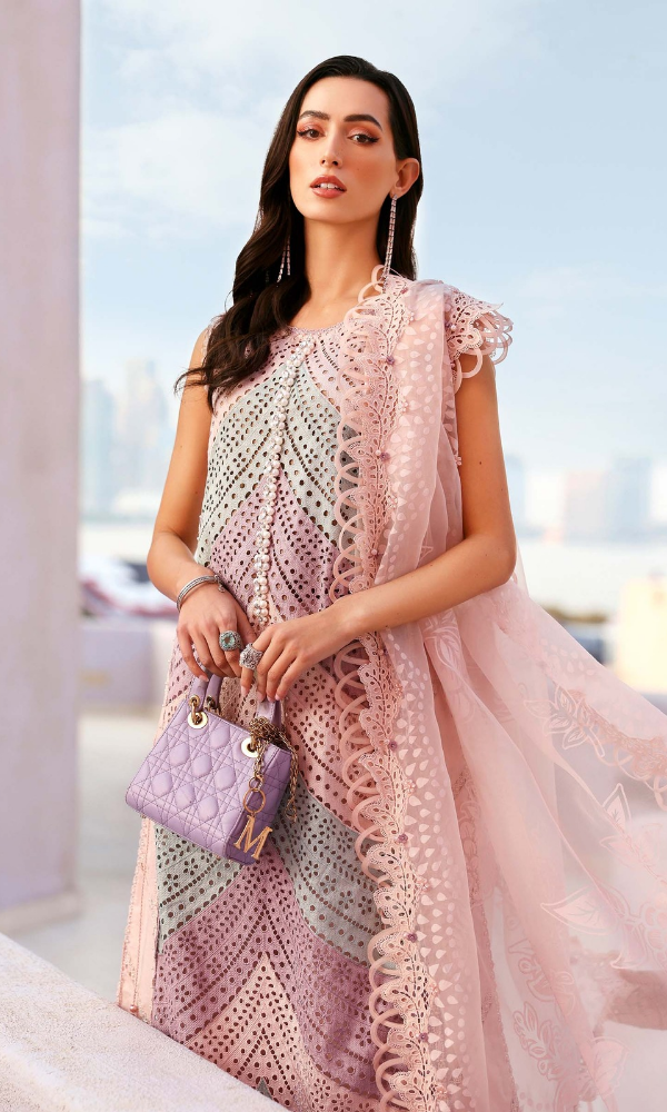 Maria.b - 3PC (Unstitched) Embroidered Chickenkari Lawn Suit - MB01
