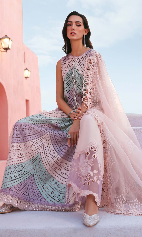 Maria.b - 3PC (Unstitched) Embroidered Chickenkari Lawn Suit - MB01